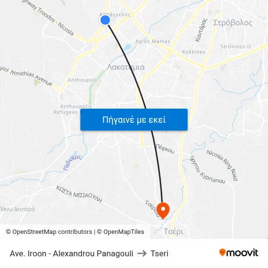 Ave. Iroon - Alexandrou Panagouli to Tseri map