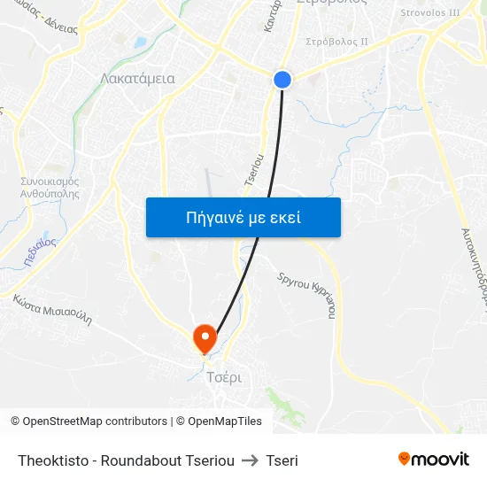Theoktisto - Roundabout Tseriou to Tseri map