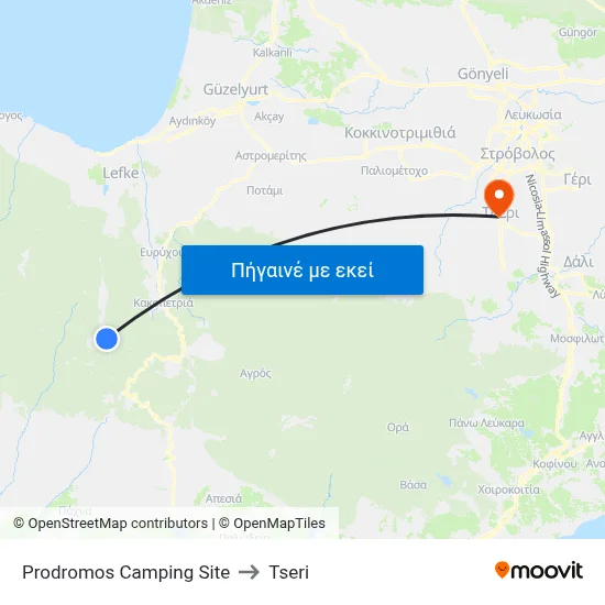 Prodromos Camping Site to Tseri map