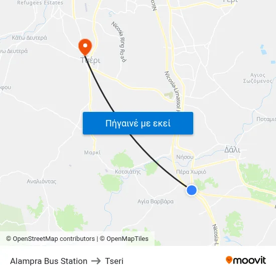 Alampra Bus Station to Tseri map