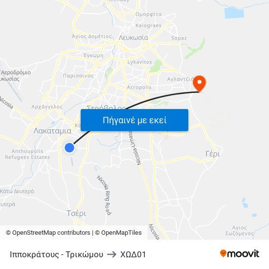 Ippokratous - Trikomou to ΧΩΔ01 map