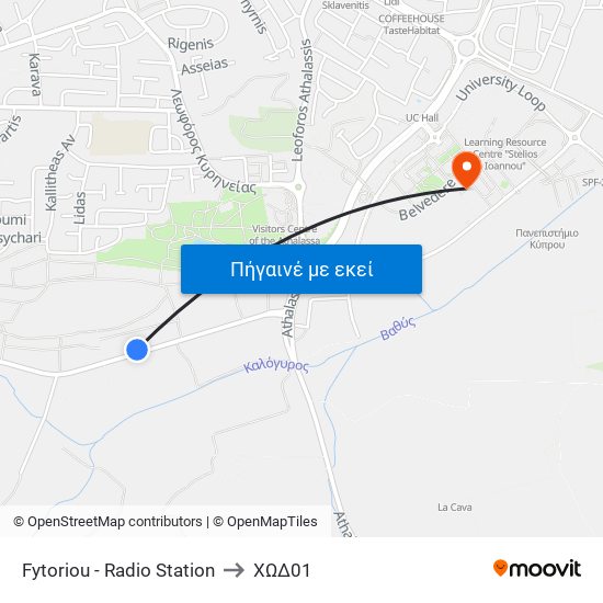 Fytoriou - Radio Station to ΧΩΔ01 map