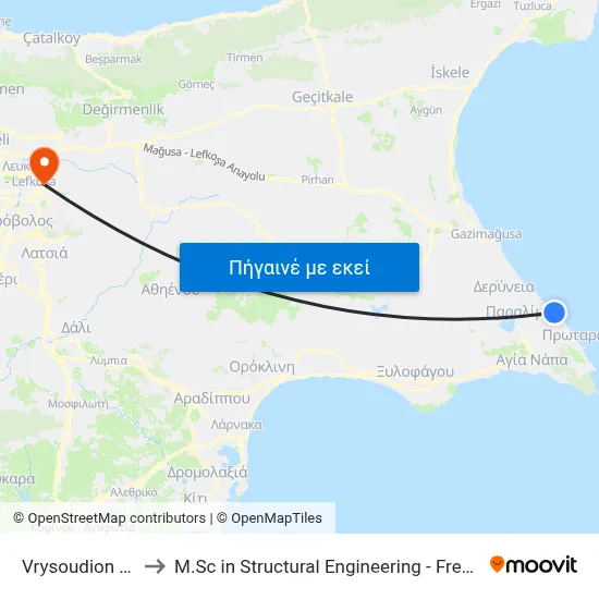 Vrysoudion - 2nd Stop to M.Sc in Structural Engineering - Frederick University Cyprus map