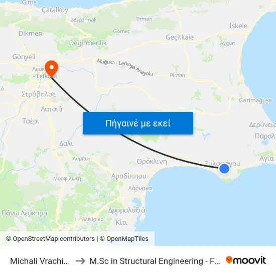 Michali Vrachimi - Potamou to M.Sc in Structural Engineering - Frederick University Cyprus map