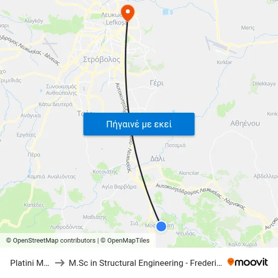 Platini Museum to M.Sc in Structural Engineering - Frederick University Cyprus map