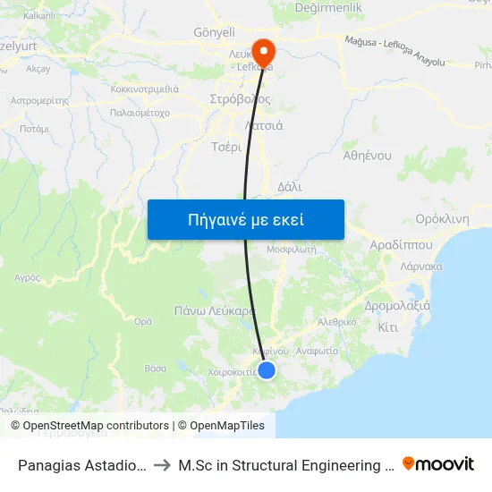 Panagias Astadiotissas - 14th Stop to M.Sc in Structural Engineering - Frederick University Cyprus map