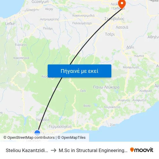 Steliou Kazantzidi - Mimi Fotopoulou to M.Sc in Structural Engineering - Frederick University Cyprus map