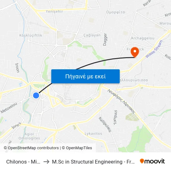 Chilonos - Michail Paridi to M.Sc in Structural Engineering - Frederick University Cyprus map