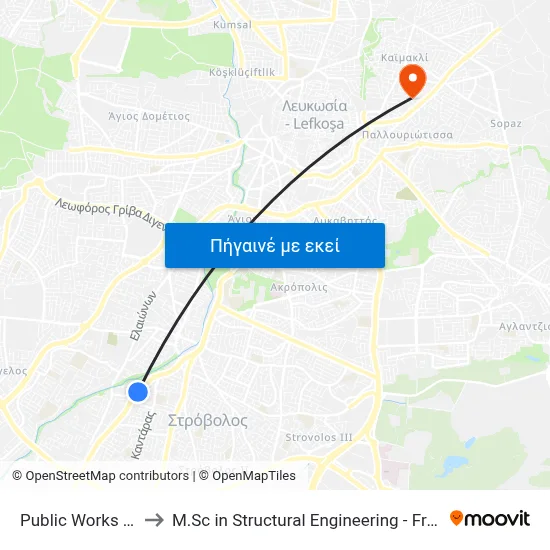 Public Works Department to M.Sc in Structural Engineering - Frederick University Cyprus map