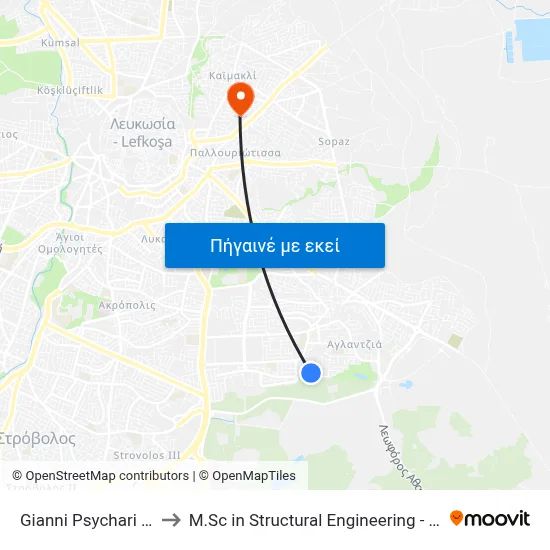 Gianni Psychari - Ioanni Grypari to M.Sc in Structural Engineering - Frederick University Cyprus map