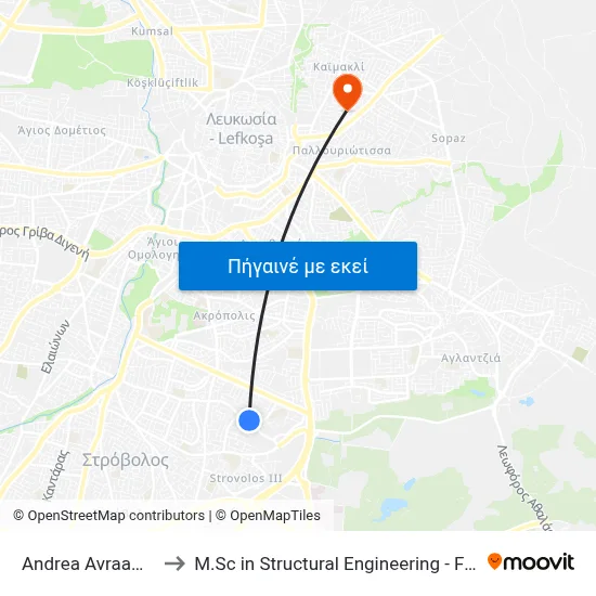 Andrea Avraamidi - Aretaeio to M.Sc in Structural Engineering - Frederick University Cyprus map