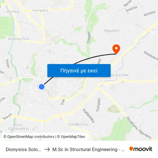 Dionysios Solomos Square D to M.Sc in Structural Engineering - Frederick University Cyprus map