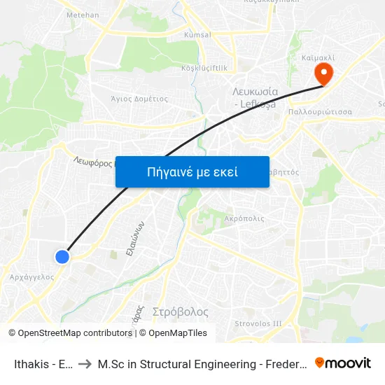 Ithakis - Electras to M.Sc in Structural Engineering - Frederick University Cyprus map