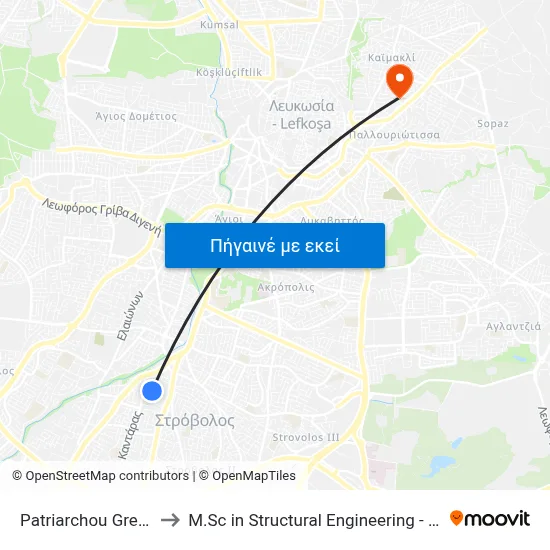 Patriarchou Gregoriou - Argous to M.Sc in Structural Engineering - Frederick University Cyprus map