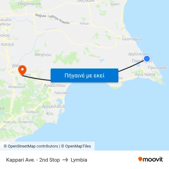 Kappari Ave. - 2nd Stop to Lymbia map