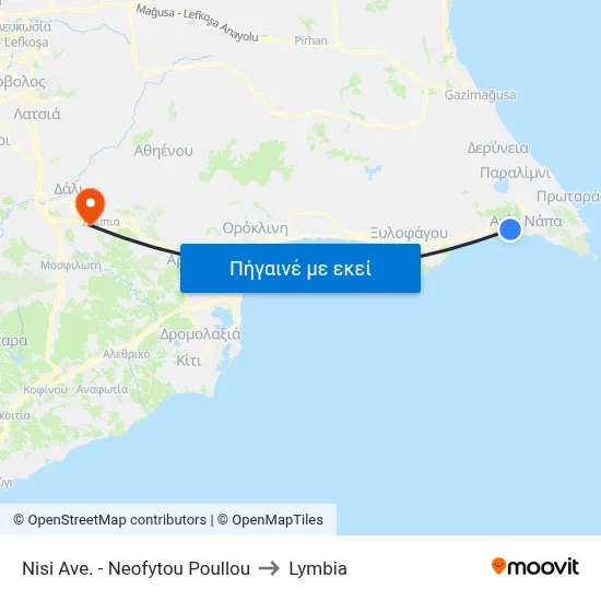 Nisi Ave. - Neofytou Poullou to Lymbia map