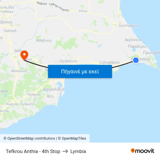 Tefkrou Anthia - 4th Stop to Lymbia map