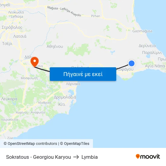 Sokratous - Georgiou Karyou to Lymbia map