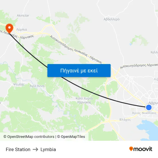 Fire Station to Lymbia map