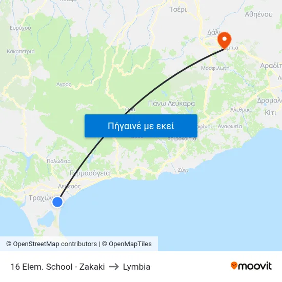 16 Elem. School - Zakaki to Lymbia map