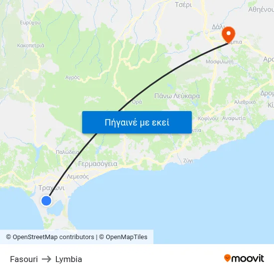 Fasouri to Lymbia map