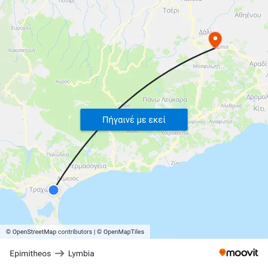Epimitheos to Lymbia map