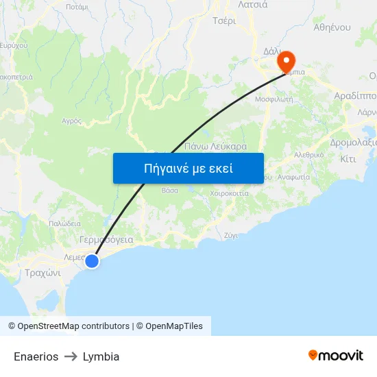 Enaerios to Lymbia map