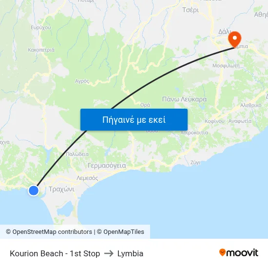 Kourion Beach - 1st Stop to Lymbia map
