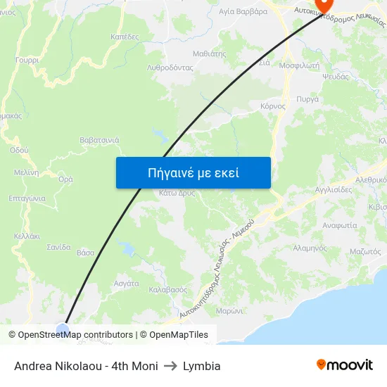 Andrea Nikolaou - 4th Moni to Lymbia map
