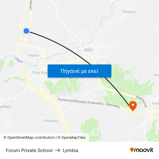 Forum Private School to Lymbia map