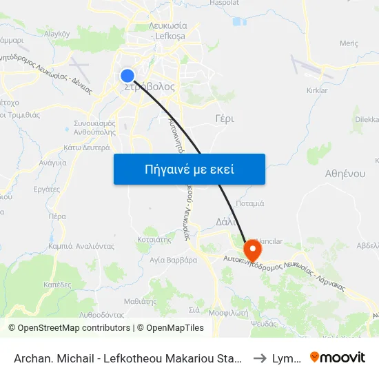 Archan. Michail - Lefkotheou Makariou Stadiou Ave. to Lymbia map