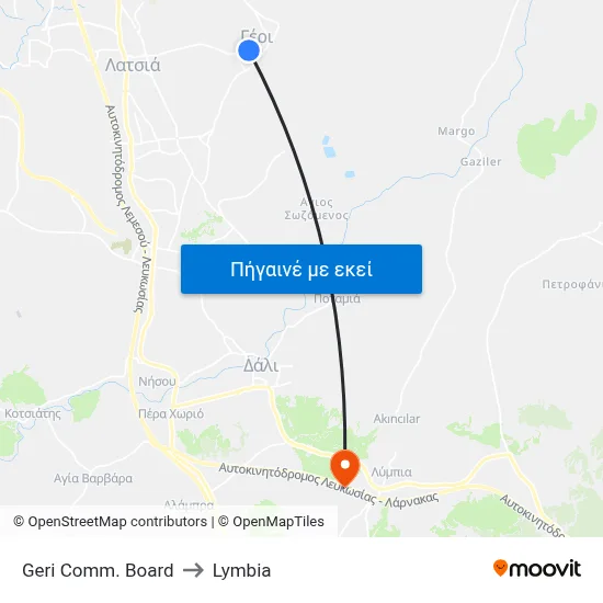 Geri Comm. Board to Lymbia map