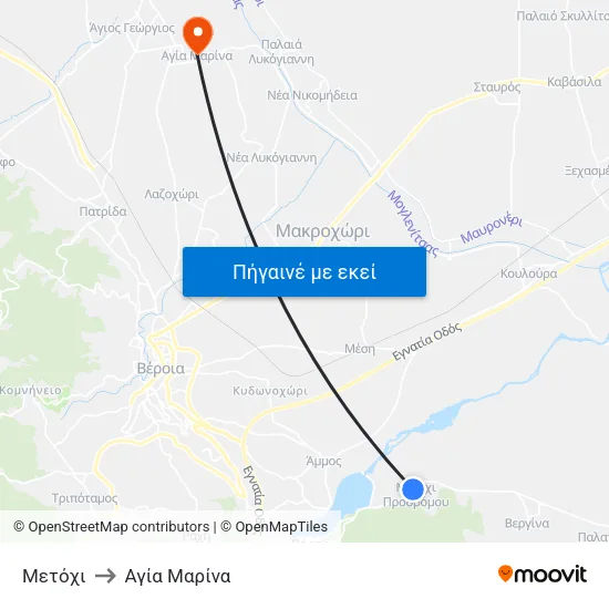 Μετόχι to Αγία Μαρίνα map