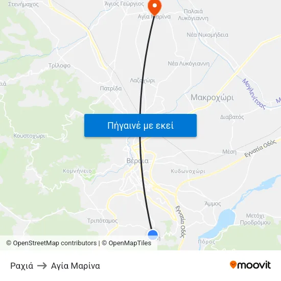Ραχιά to Αγία Μαρίνα map