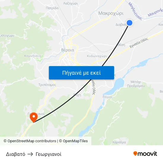 Διαβατό to Γεωργιανοί map