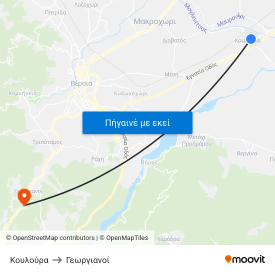 Κουλούρα to Γεωργιανοί map