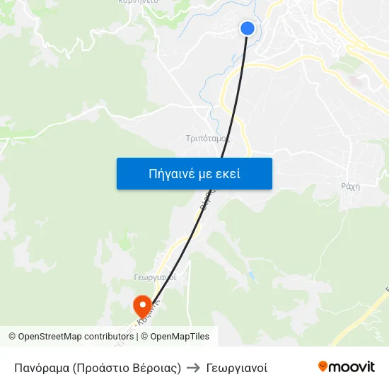 Πανόραμα (Προάστιο Βέροιας) to Γεωργιανοί map