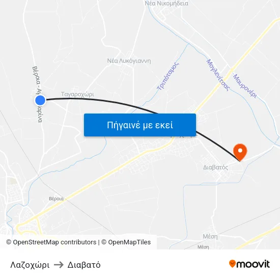 Λαζοχώρι to Διαβατό map