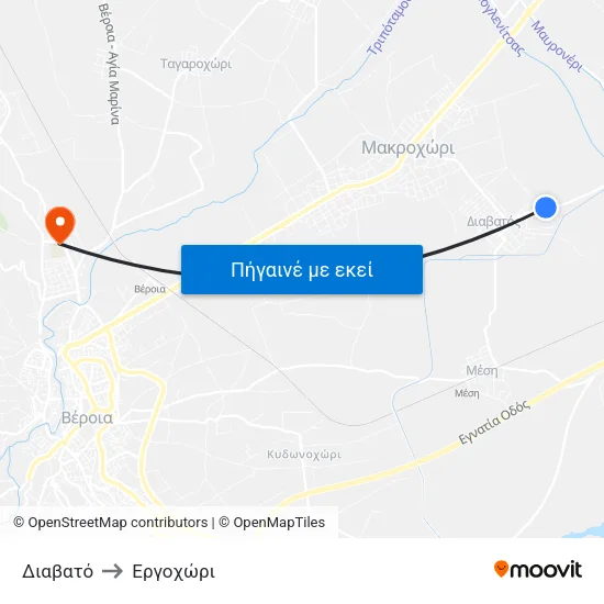 Διαβατό to Εργοχώρι map