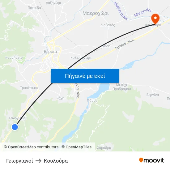 Γεωργιανοί to Κουλούρα map
