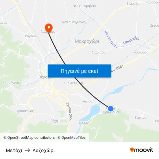 Μετόχι to Λαζοχώρι map