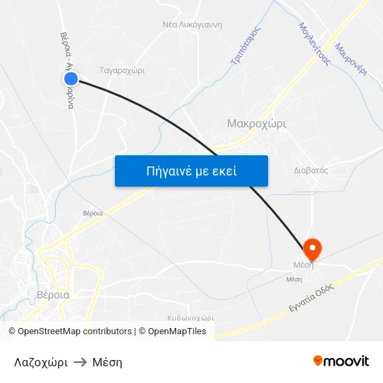Λαζοχώρι to Μέση map