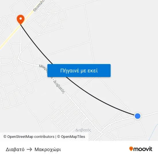 Διαβατό to Μακροχώρι map