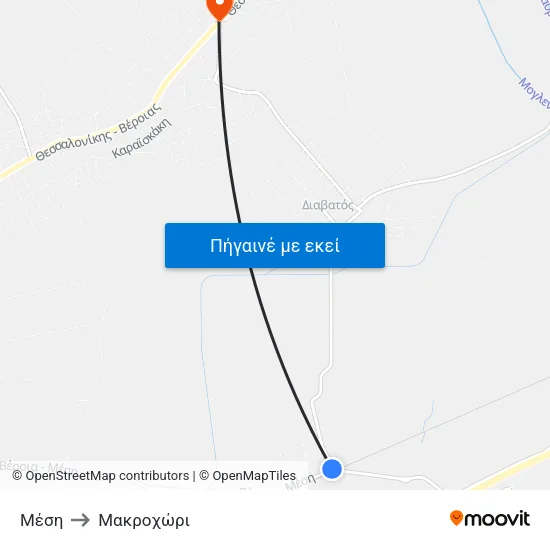Μέση to Μακροχώρι map