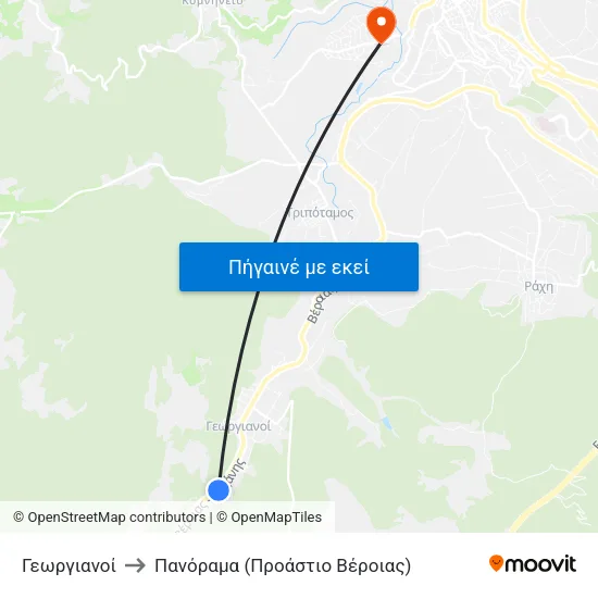 Γεωργιανοί to Πανόραμα (Προάστιο Βέροιας) map