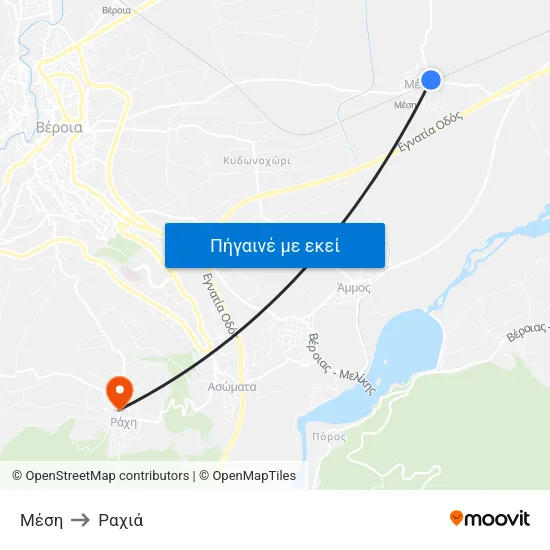 Μέση to Ραχιά map