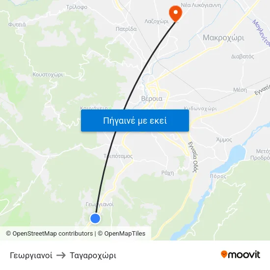 Γεωργιανοί to Ταγαροχώρι map
