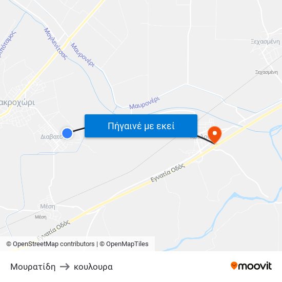 Μουρατίδη to κουλουρα map