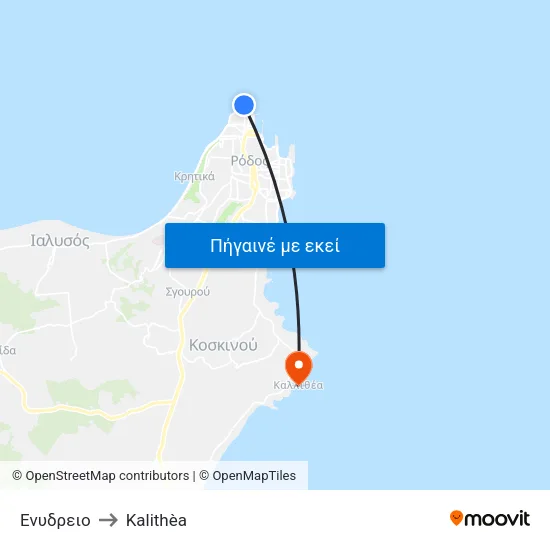 Ενυδρειο to Kalithèa map