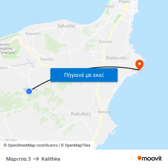 Μαριτσα 3 to Kalithèa map